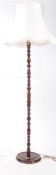 20TH CENTURY MAHOGANY STANDARD LAMP