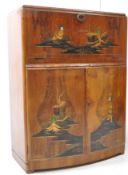 BRITISH MODERN DESIGN - RETRO MID CENTURY WALNUT COCKTAIL CABINET