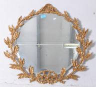 20TH CENTURY LAUREL FRAMED CIRCULAR OVERMANTEL WALL MIRROR