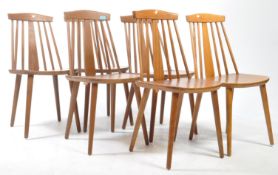 BRITISH MODERN DESIGN - SIX STICK BACK ERCOL MANNER DINING CHAIRS