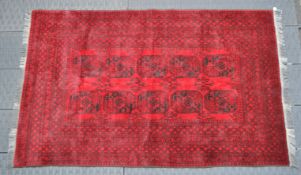 AFGHAN MID CENTURY HAND KNOTTED PERSIAN ISLAMIC FLOOR RUG