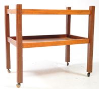 BRITISH MODERN DESIGN - RECTANGULAR MID CENTURY TEAK TROLLEY