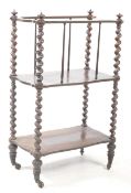 19TH CENTURY ROSEWOOD BARLEYTWIST CANTERBURY - ETAGERE