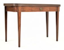GEORGE III 19TH CENTURY MAHOGANY FOLDING TEA TABLE