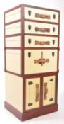 CONTEMPORARY TALLBOY CHEST OF DRAWERS IN LUGGAGE FORM