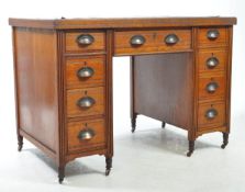 EDWARDIAN MAHOGANY TWIN PEDESTAL DESK