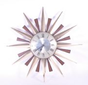 METAMEC - RETRO 1970S SUNBURST WALL CLOCK