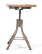 20TH CENTURY INDUSTRIAL MACHINISTS FACTORY OPERATORS STOOL