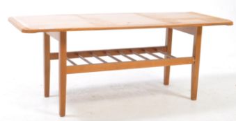 MID CENTURY TEAK VENEER COFFEE TABLE