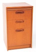 WILLIAM LAWRENCE FURNITURE - MID CENTURY TEAK BEDSIDE CHEST OF DRAWERS