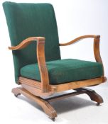 1930S ART DECO MANNER BENTWOOD ROCKING ARMCHAIR