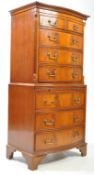 VICTORIAN REVIVAL WALNUT TALLBOY CHEST OF DRAWERS