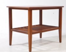 BRITISH MODERN DESIGN - SMALL TEAK VINTAGE 20TH COFFEE TABLE