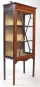 EDWARDIAN MAHOGANY GLAZED BOOKCASE DISPLAY CABINET VITRINE