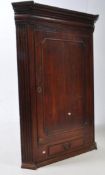 GEORGE III 19TH CENTURY MAHOGANY WALL CORNER CABINET CUPBOARD