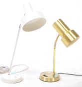 TWO MODERN GOOSENECK TABLE DESK LAMPS