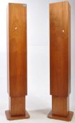 21ST CENTURY PAIR OF LARGE MID CENTURY WALNUT PLANTERS / UPLIGHTS