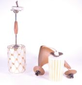 TWO VINTAGE MID CENTURY CEILING LIGHTS