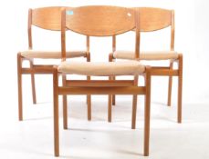 DANISH MODERN DESIGN - SET OF THREE TEAK DINING CHAIRS