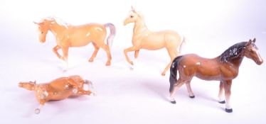 BESWICK - COLLECTION OF PORCELAIN CHINA PALOMINO HORSES