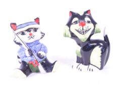 LORNA BAILEY (B. 1978) - TWO CONTEMPORARY CERAMIC CAT FIGURES