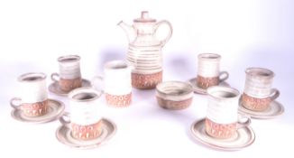 1970S TREMAR CORNISH STUDIO POTTERY COFFEE SERVICE