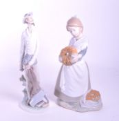TWO VINTAGE LLADRO PORCELAIN FIGURINES