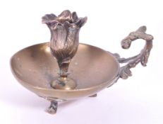 19TH CENTURY ART NOUVEAU BRASS CHAMBERSTICK