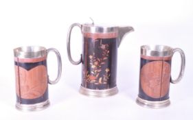 EARLY 20TH CENTURY JAPANESE TANKARDS - JOHN GRINSELL SILVER PLATE