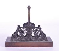 19TH CENTURY BRONZE LETTER RACK / OFFICE DESK TIDY
