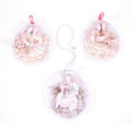 COLLECTION OF THREE CONTINENTAL BISQUE PORCELAIN WALL PLAQUES