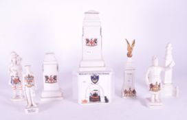 COLLECTION OF EARLY 20TH CENTURY MILITARY ARCHITECTURE CREST WARE