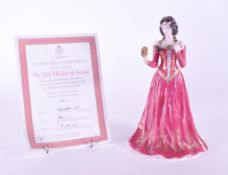 ROYAL WORCESTER - LATE 20TH CENTURY THE FAIR MAIDEN OF ASTOLAT FIGURE