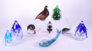 WEDGWOOD - COLLECTION OF GLASS ANIMAL FIGURE PAPERWEIGHTS