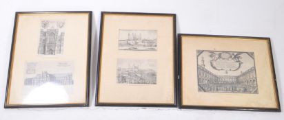 AFTER WENCESLAUS HOLLAR - THREE PRINTS OF ENGRAVINGS OF LONDON