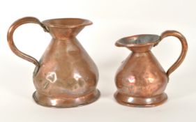 BENHAM AND FROUD - TWO 19TH CENTURY COPPER JUGS
