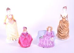 COLLECTION OF FOUR 20TH CENTURY PORCELAIN LADIES