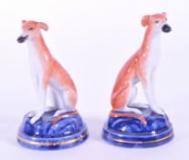 TWO 19TH CENTURY CERAMIC STAFFORDSHIRE DOGS