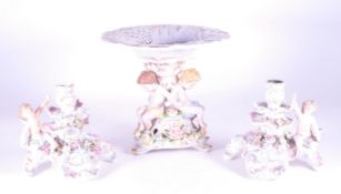 COLLECTION OF GERMAN BISQUE PORCELAIN POTTERY