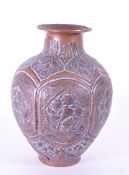 NORTH AFRICAN EARLY 20TH CENTURY REPOUSSE COPPER VASE