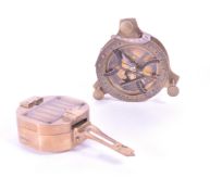 20TH CENTURY BRASS COMPASS SUNDIAL & SPIRIT LEVEL