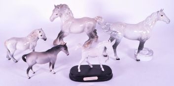 BESWICK / ROYAL DOULTON - COLLECTION OF CHINA HORSE INCLUDING SHIRE