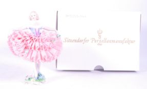 SITZENDORFER PORZELLAN - 20TH CENTURY PORCELAIN DANCER LADY FIGURE
