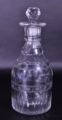 GEORGE III 19TH CENTURY GLASS WHISKY DECANTER