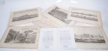 COLLECTION OF TWENTY FIVE 18TH CENTURY BLACK AND WHITE ENGRAVINGS