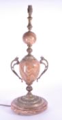EARLY 20TH CENTURY FRENCH MARBLE AND BRONZE TABLE LAMP