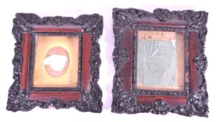 PAIR OF 19TH CENTURY CARVED WOODEN PHOTO FRAMES