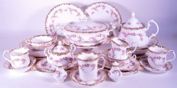 ROYAL ALBERT - DIMITY ROSE - LATE 20TH CENTURY CHINA TEA / DINNER SERVICE