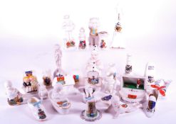 COLLECTION OF EARLY 20TH CENTURY CRESTED CHINA PORCELAIN FIGURES