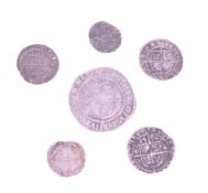 SIX 16TH CENTURY QUEEN ELIZABETH I SILVER COINS